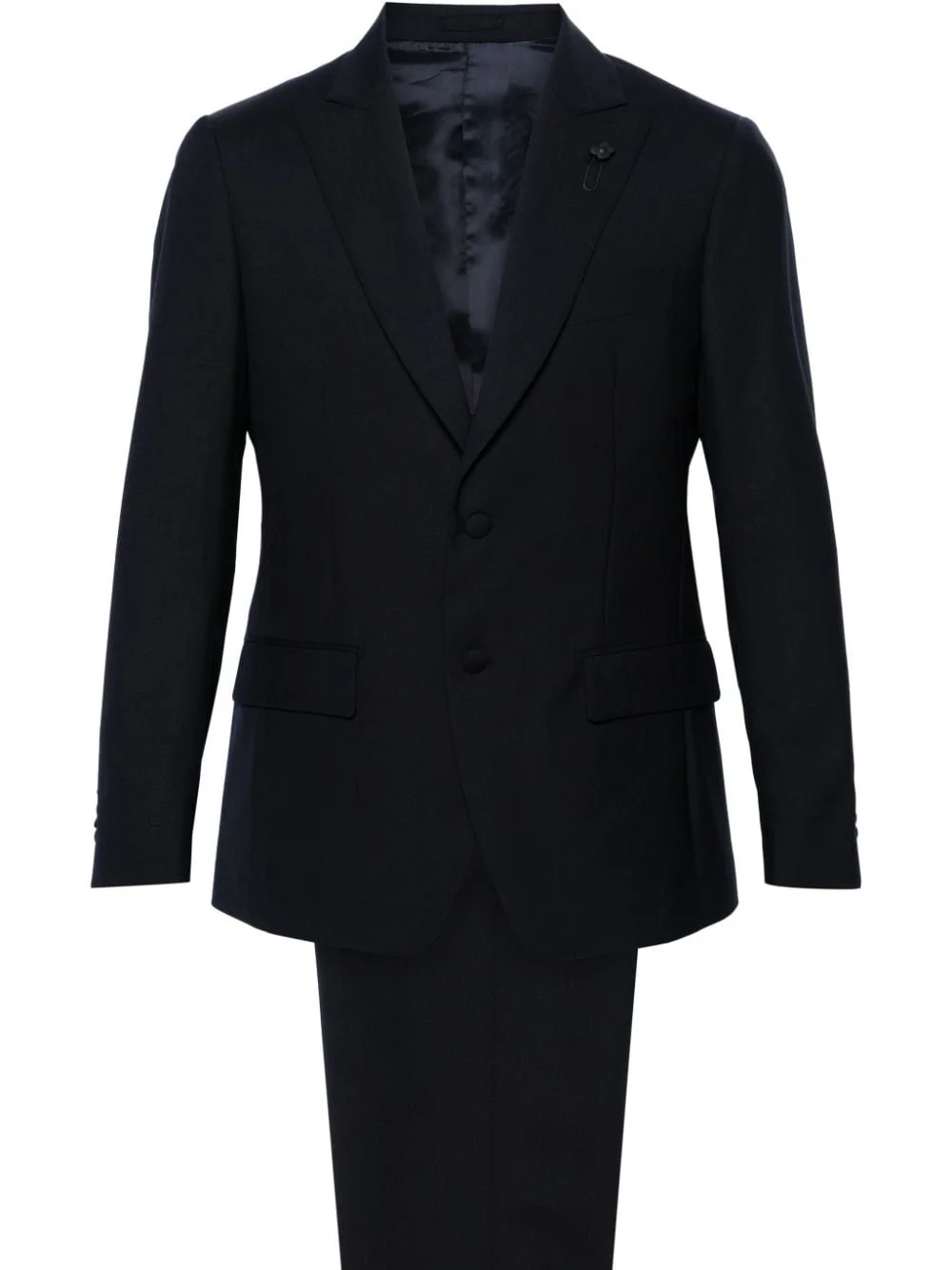 single-breasted wool suit - 1
