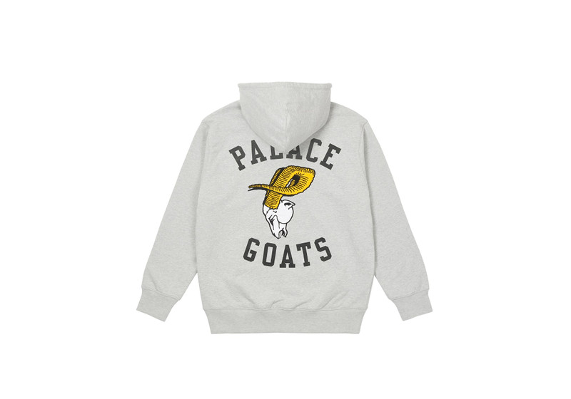 PALACE GOATS HOOD GREY MARL - 1