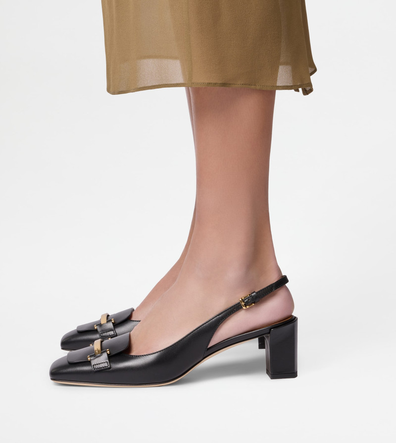 Tod's SLINGBACK PUMPS IN LEATHER - BLACK outlook