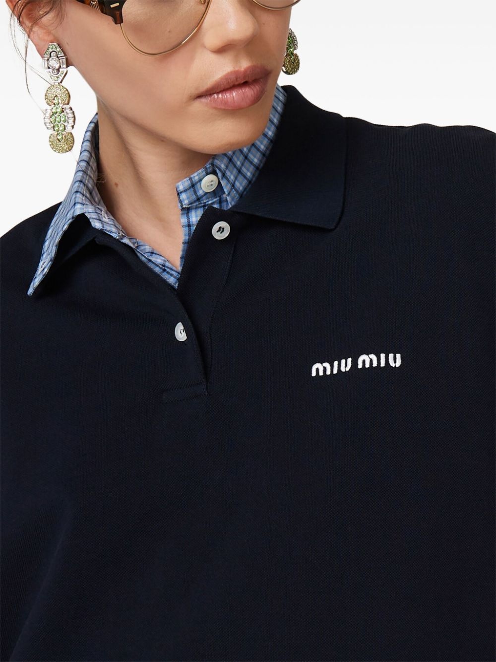 logo-embroidered piquÃ© polo shirt - 4
