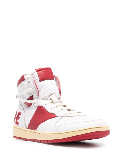 Rhude two-tone high-top trainers outlook