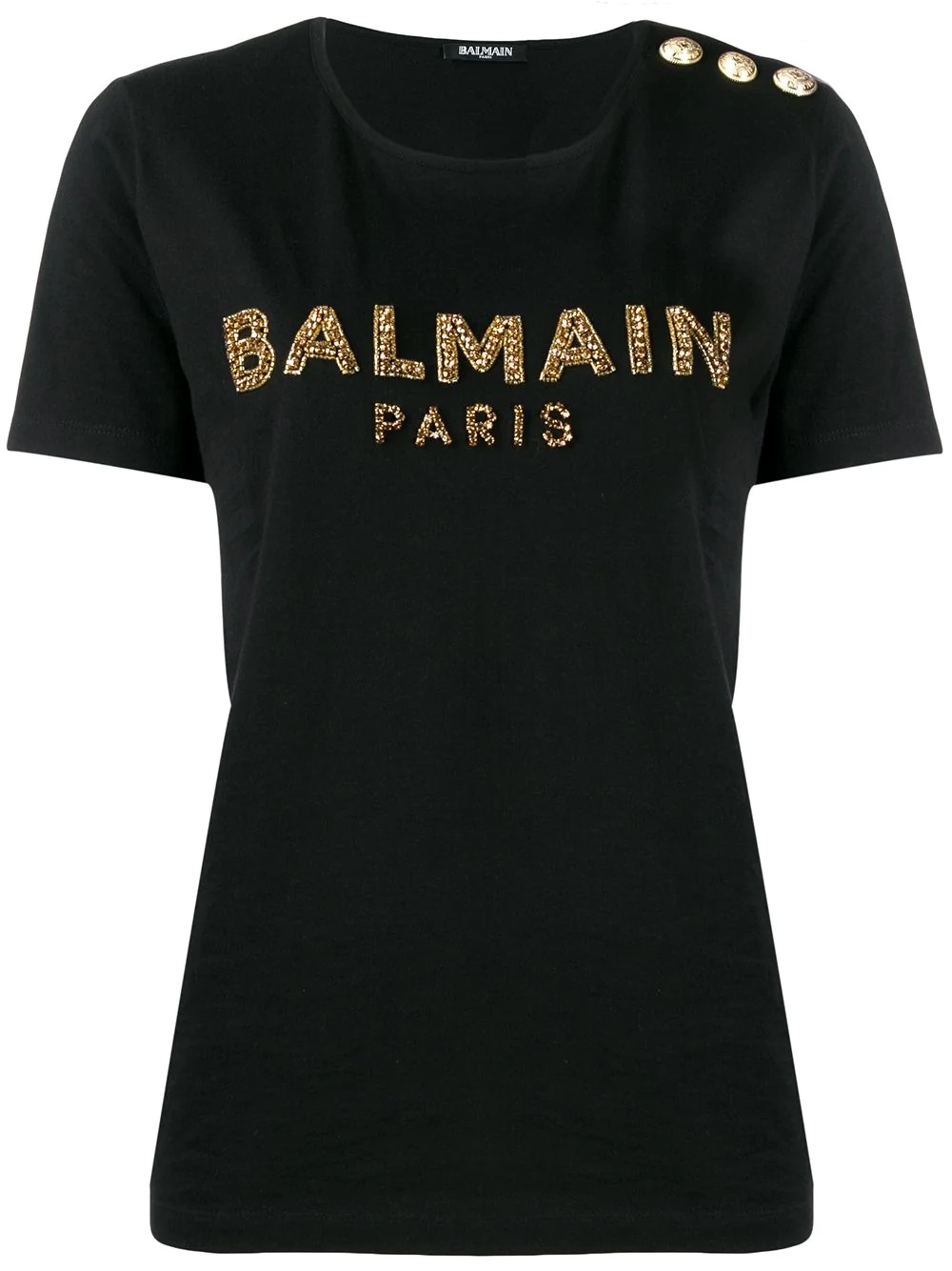 embellished logo T-shirt - 1