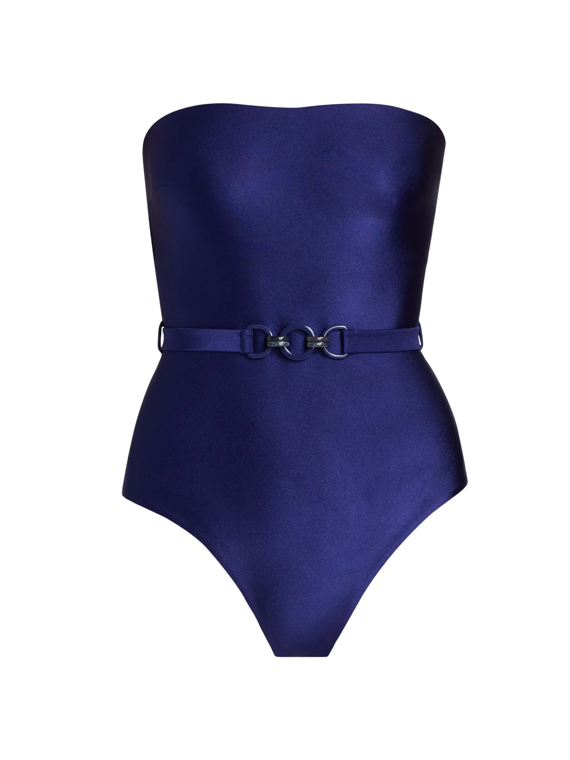 Women's Patience Belted Bandeau One-Piece Swimsuit - Royal Blue - 1