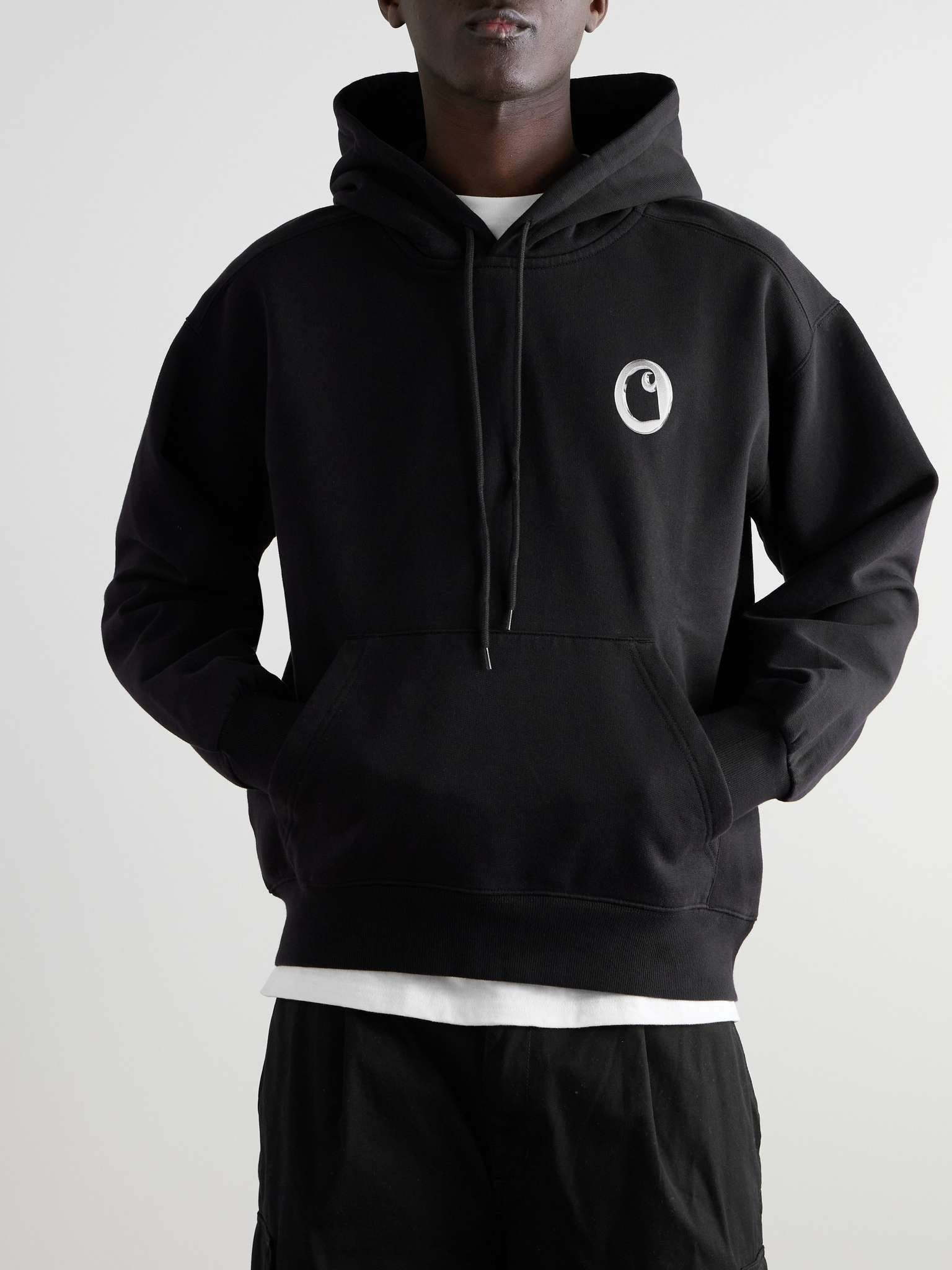 Logo-Print Cotton-Blend Jersey Hoodie - 3