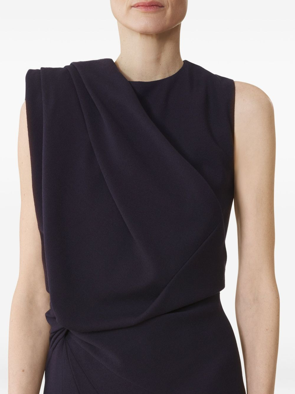 draped midi dress - 5
