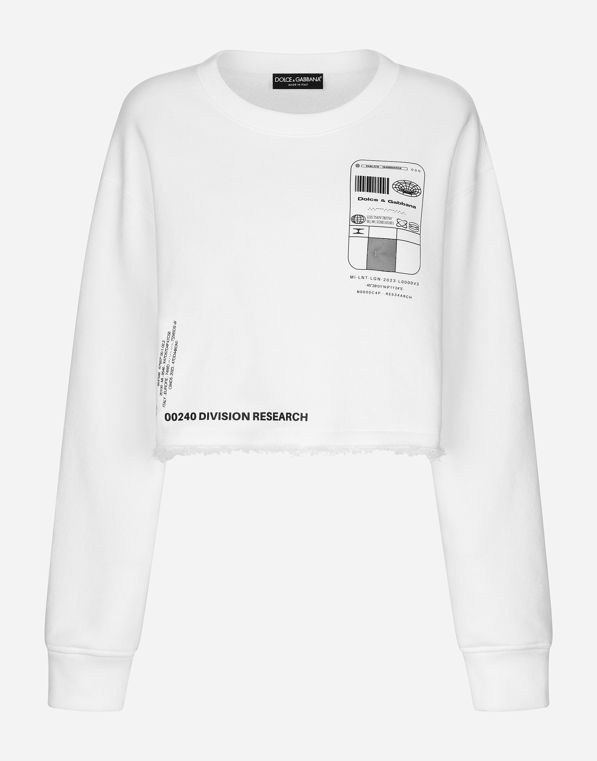 Long-sleeved round-neck sweatshirt in cotton jersey DGVIB3 - 2