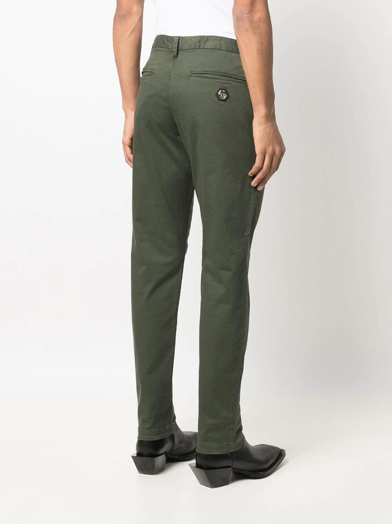 Hexagon patch slim-fit chinos 4