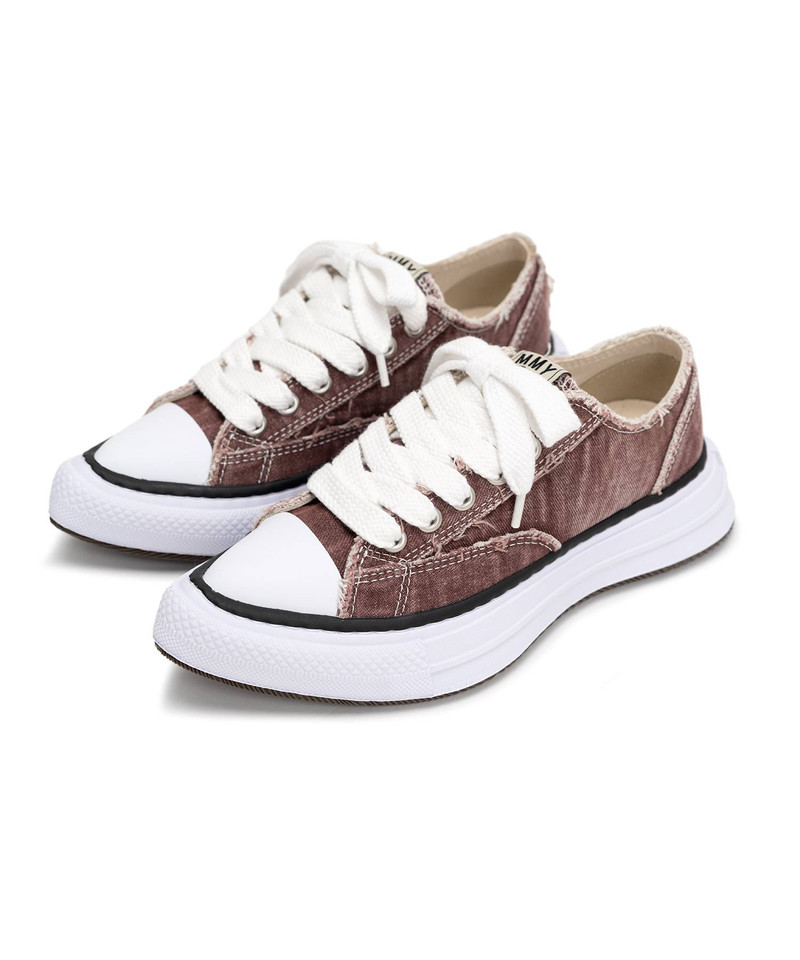 "YUCCA" OG Sole Bleach-Wash Denim Canvas Low-top Sneaker 19
