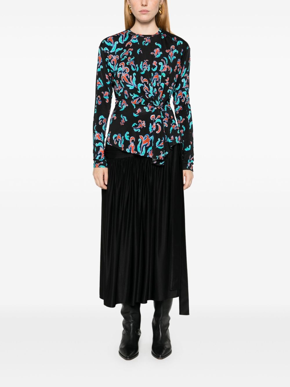 bow-detail skirt - 2