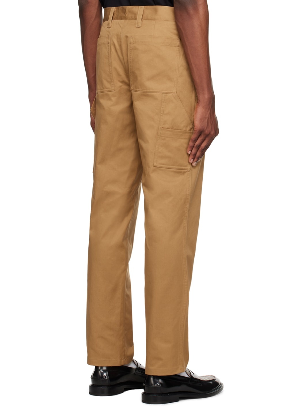 Tan Embroidered Trousers - 3