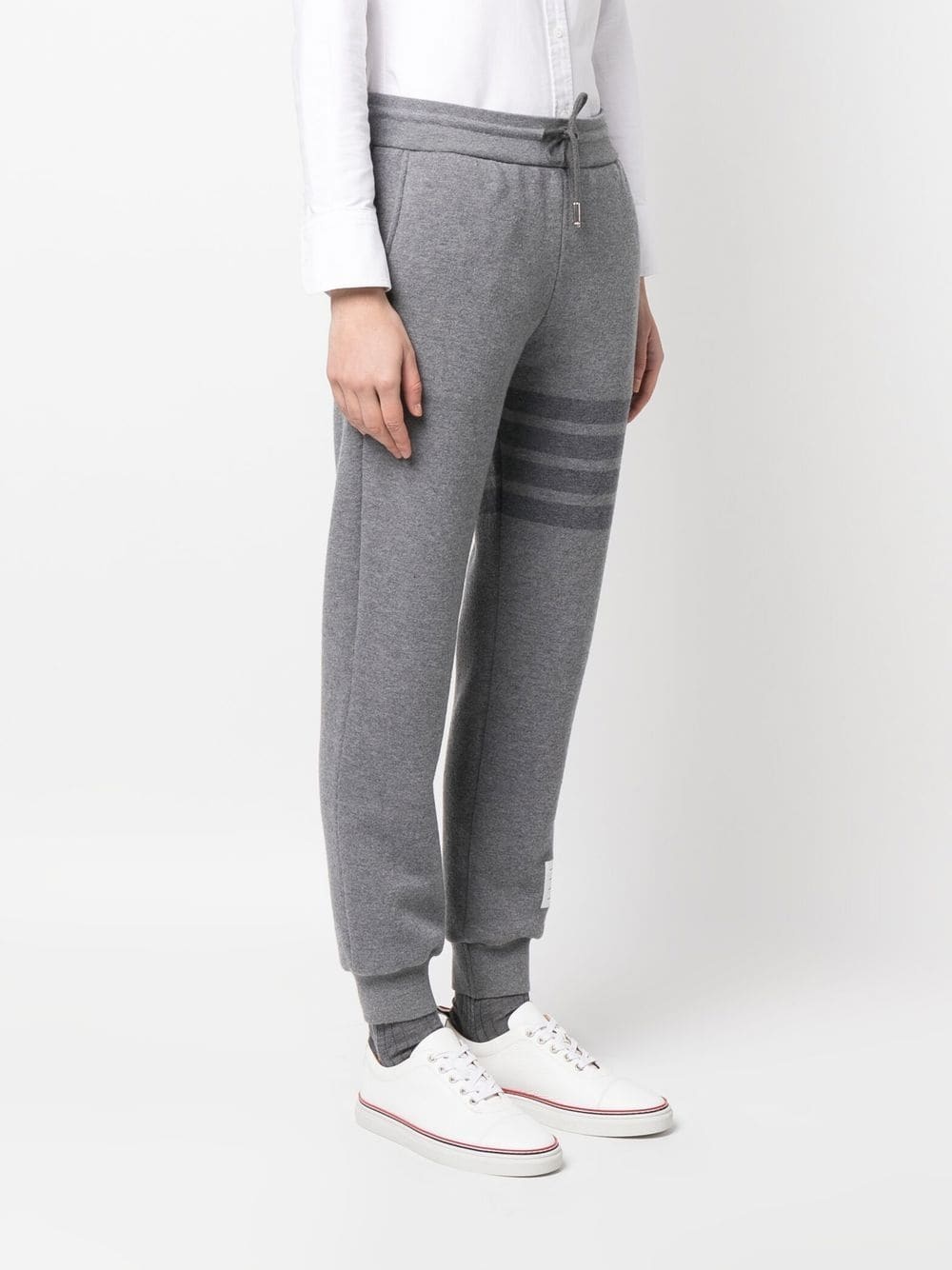 knitted side-stripe track pants - 3