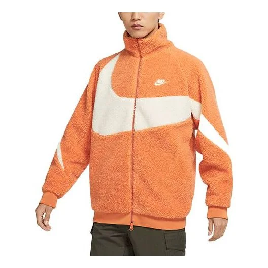 Nike Big Swoosh Reversible Boa Jacket (Asia Sizing) 'Orange' BQ6546-808 - 1