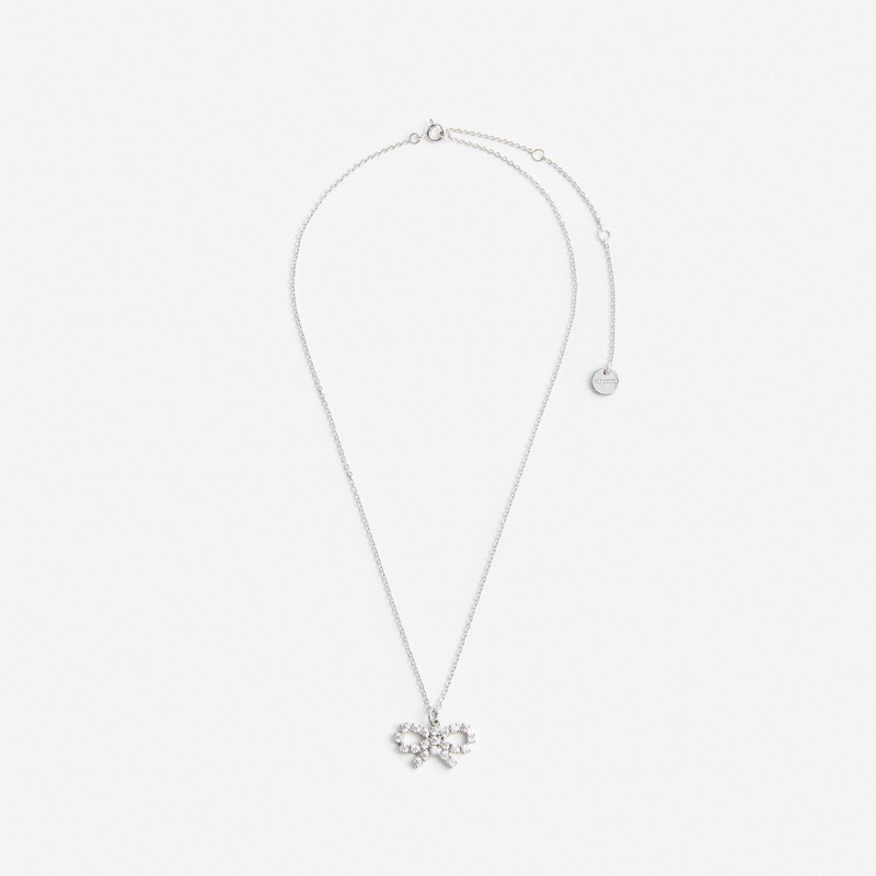 Micro Crystal Bow Necklace 1