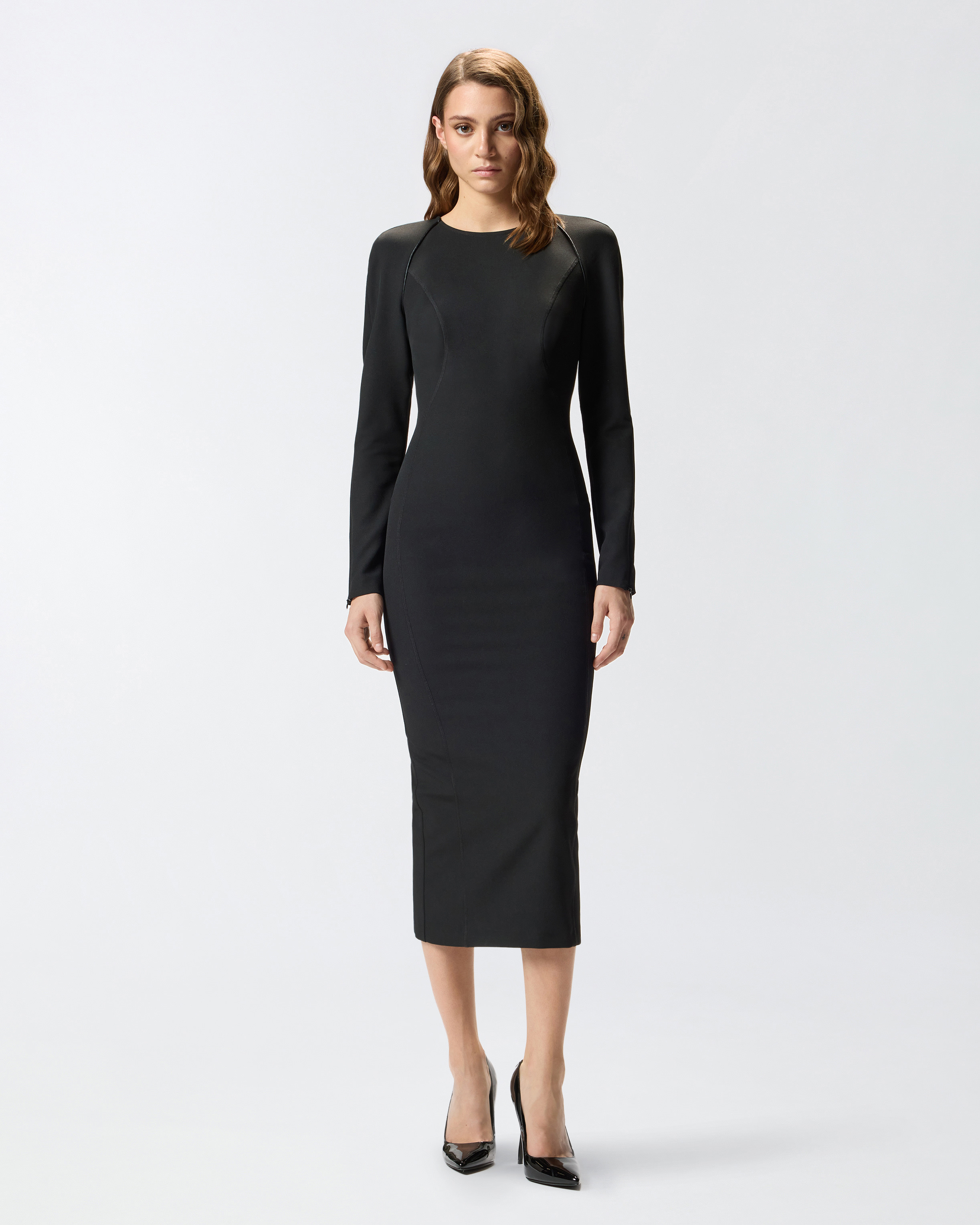SLIM-FIT DRESS WITH ZIP - 3