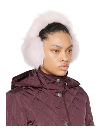Burberry Pink Sheep Leather Shearling Ear Warmers outlook