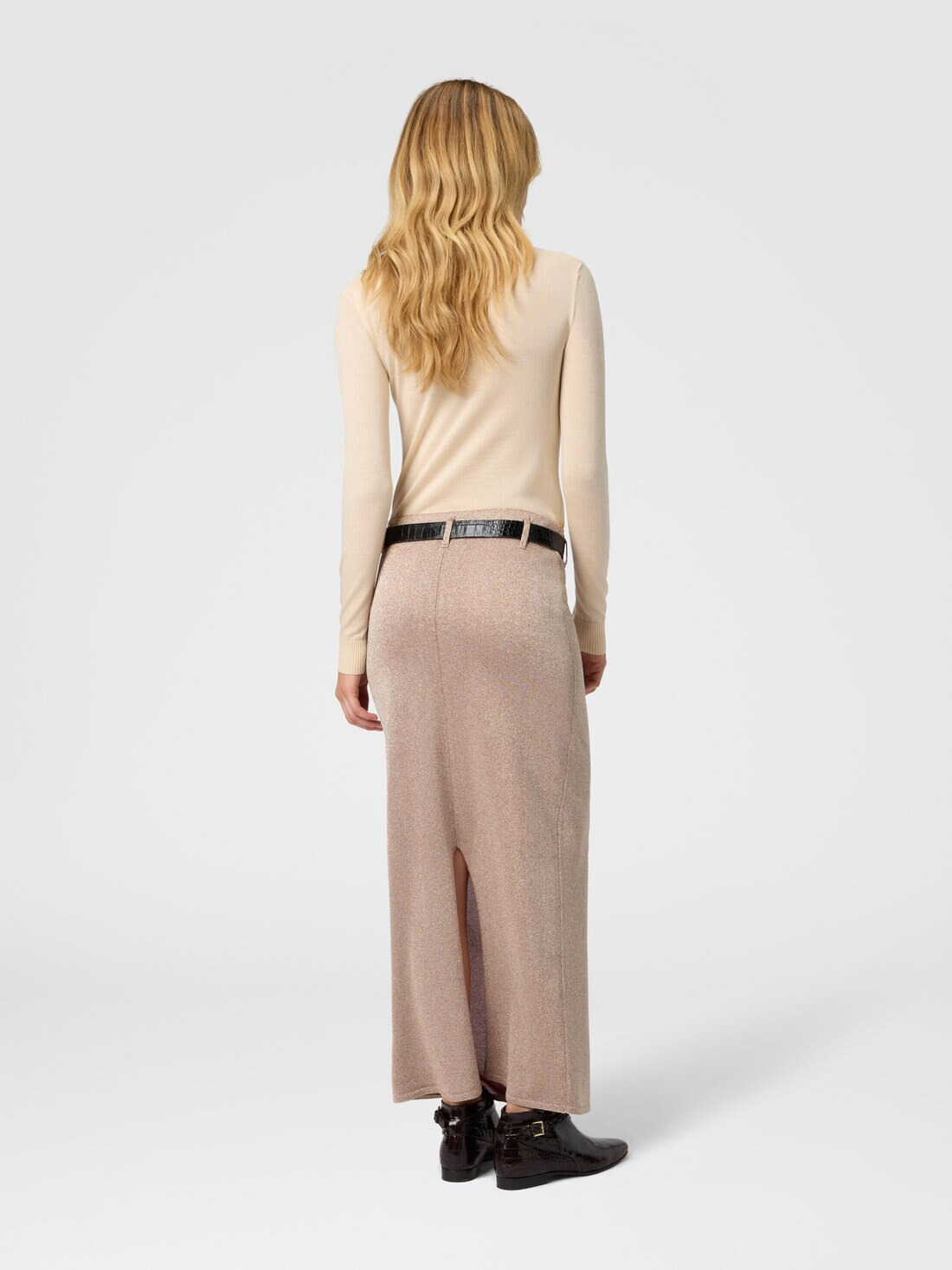 Long Skirt with Slit - 3