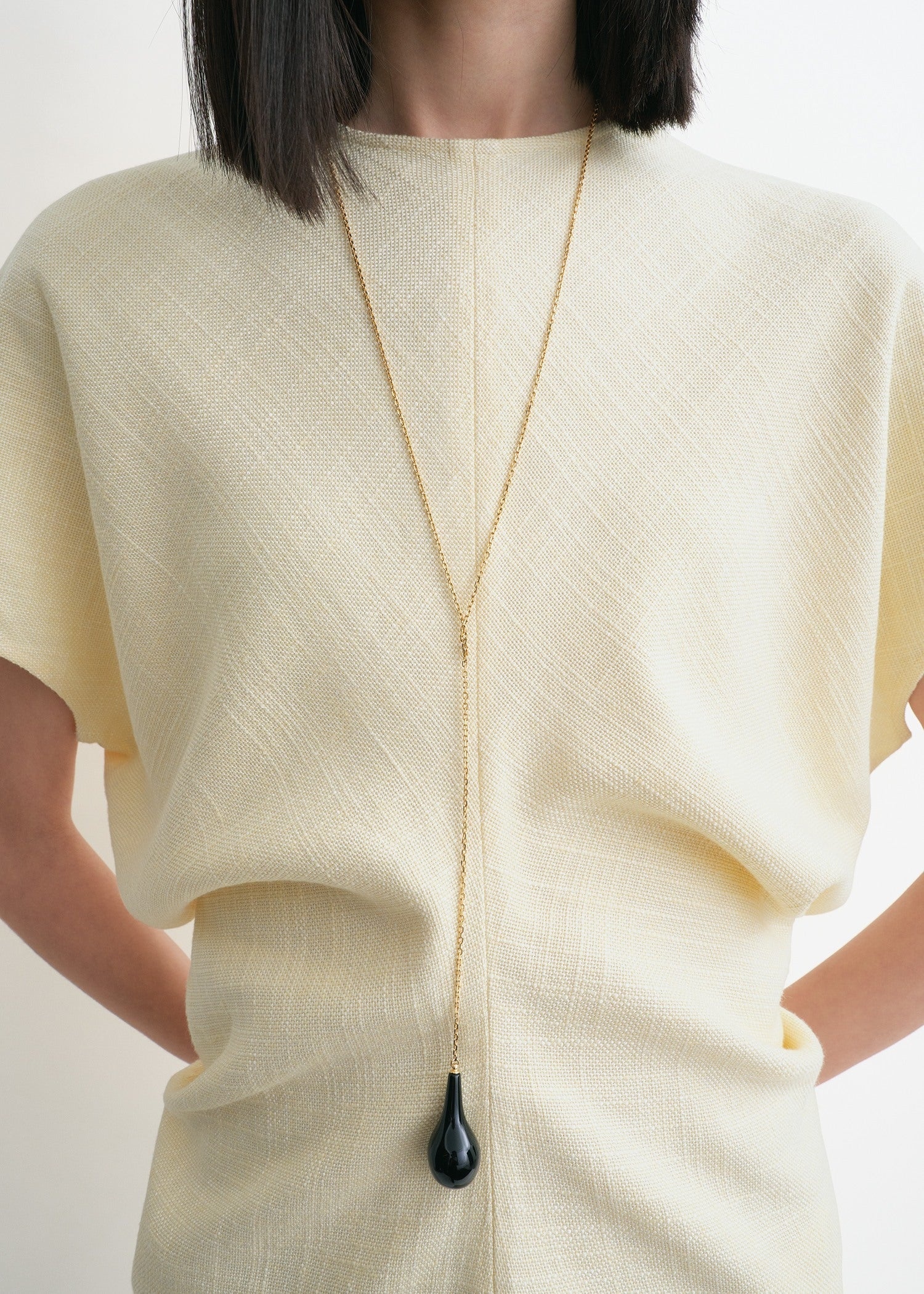 Slouch waist basketweave top straw - 5