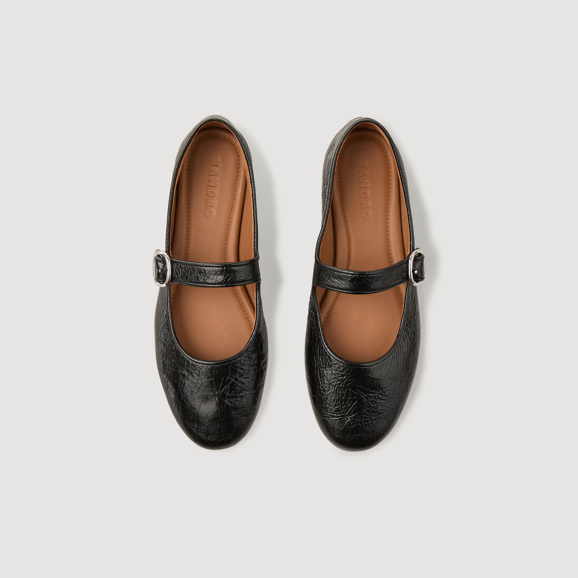 SHINY LEATHER BALLET FLATS - 3
