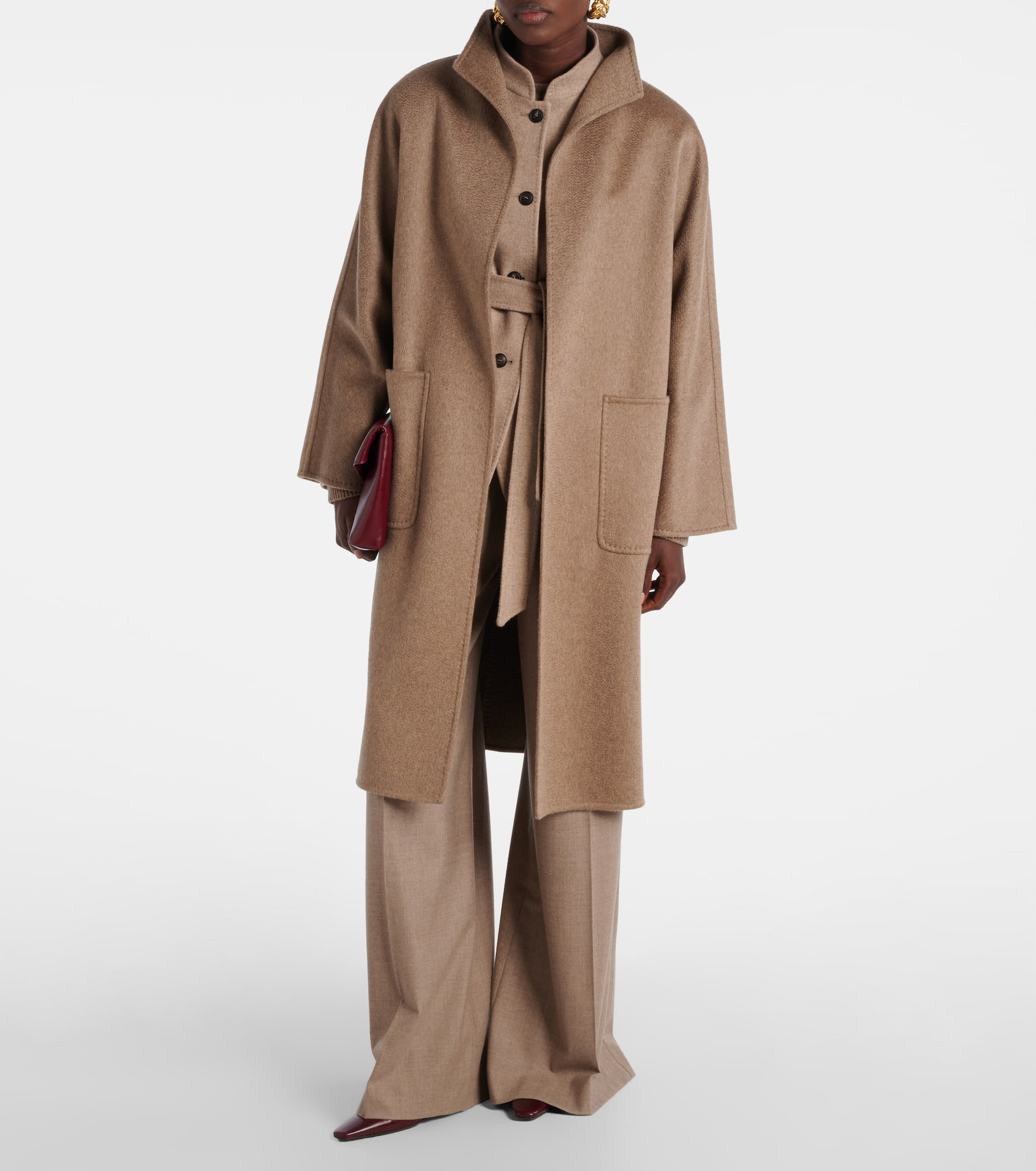 Lilia cashmere wrap coat - 2