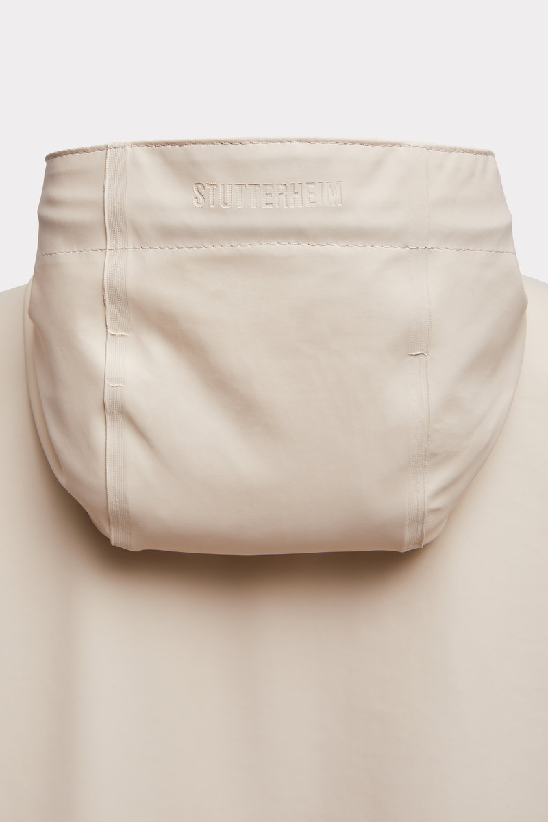 Mosebacke Long Lightweight Zip  Raincoat Oyster 8