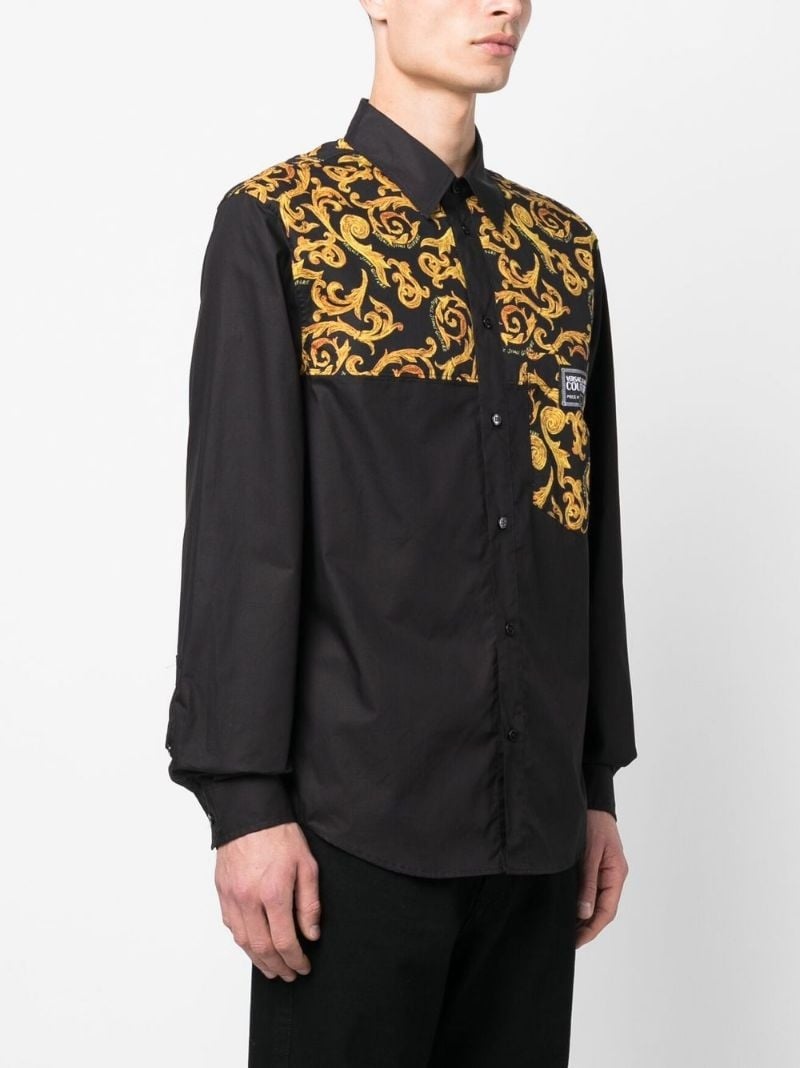 baroque-print cotton shirt - 3