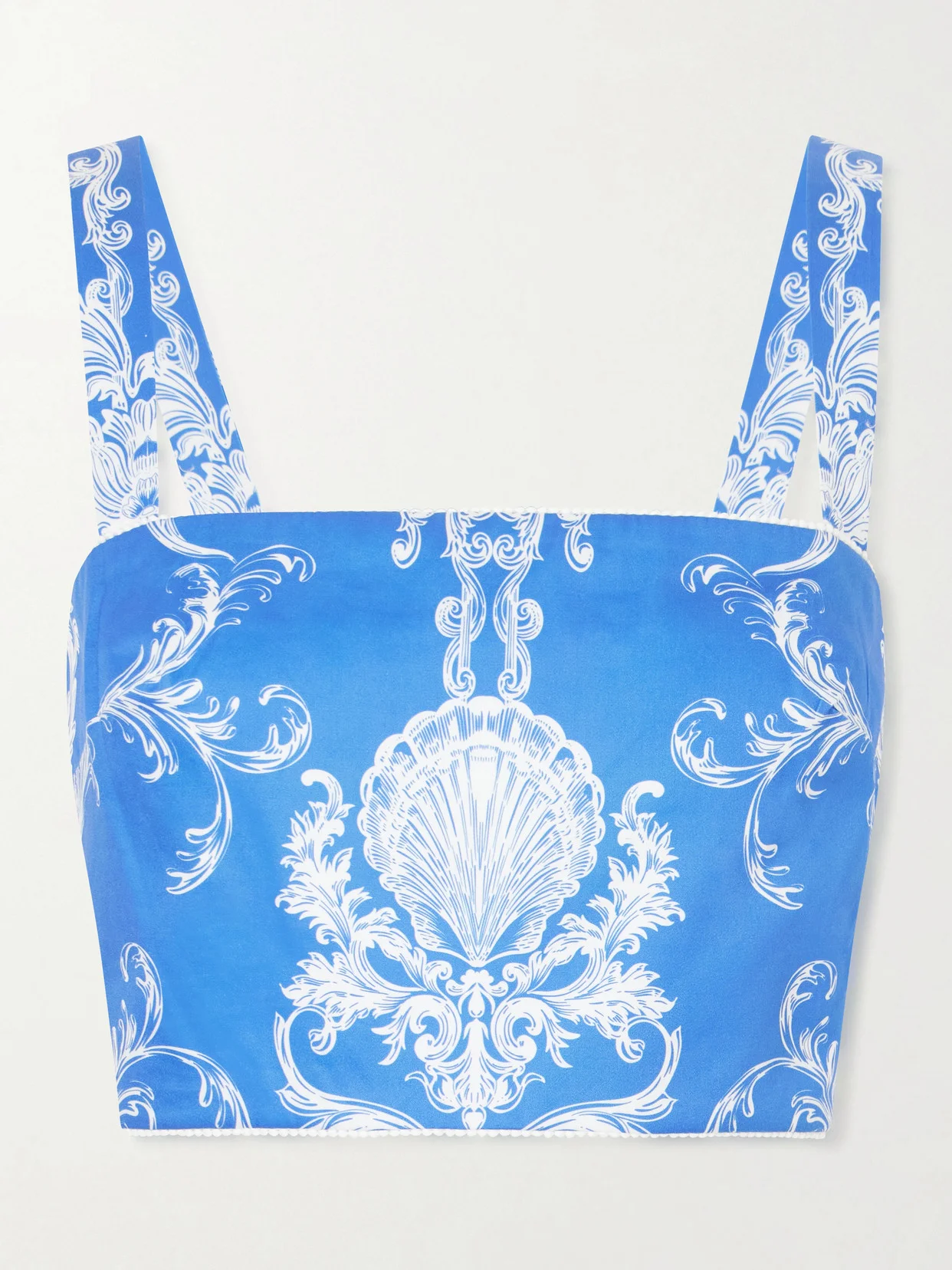 Didi Printed Cropped Cotton-poplin Top - 1