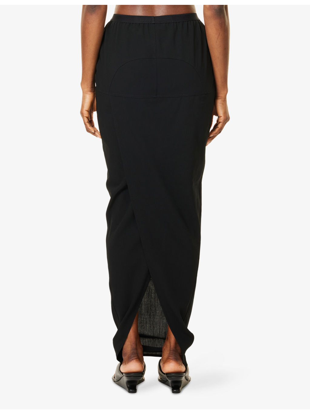 Pillar Wrap Wool Maxi Skirt - 4