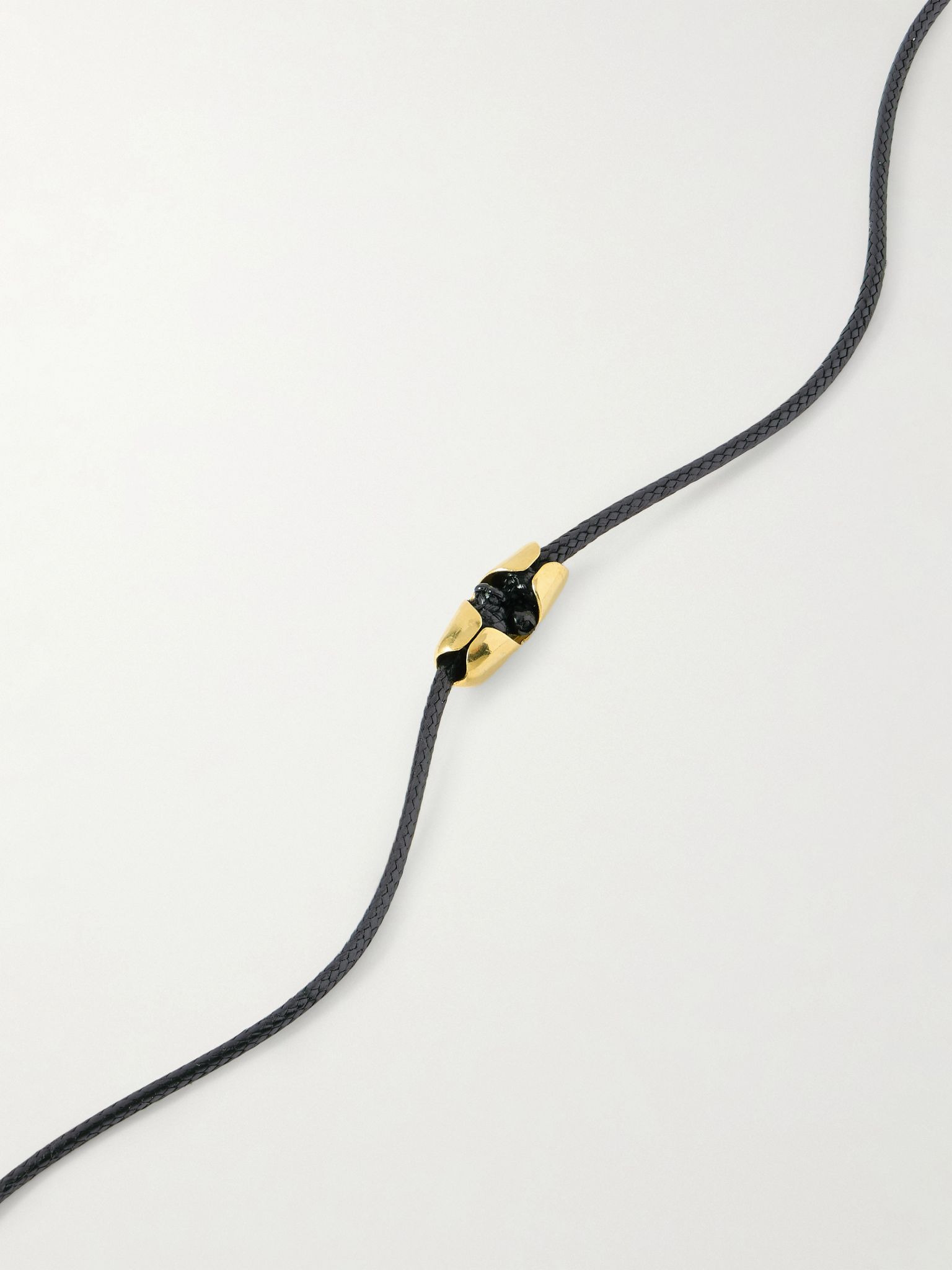 Medusa gold-plated and cord necklace Gold - 3