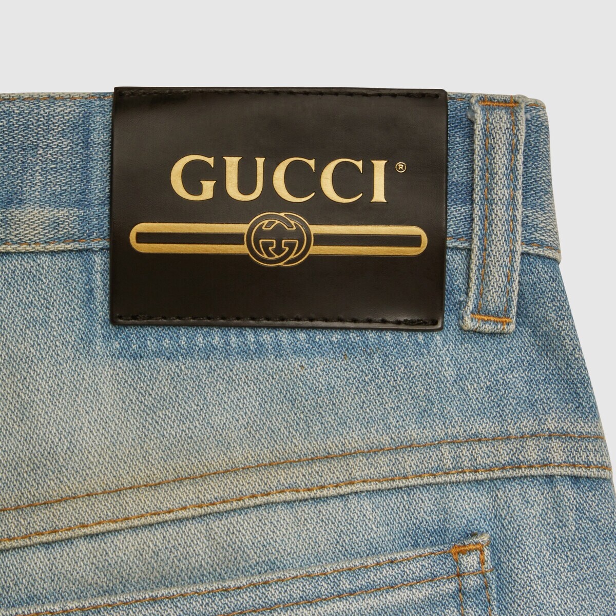 Gucci HA HA HA cherry denim pant - 4