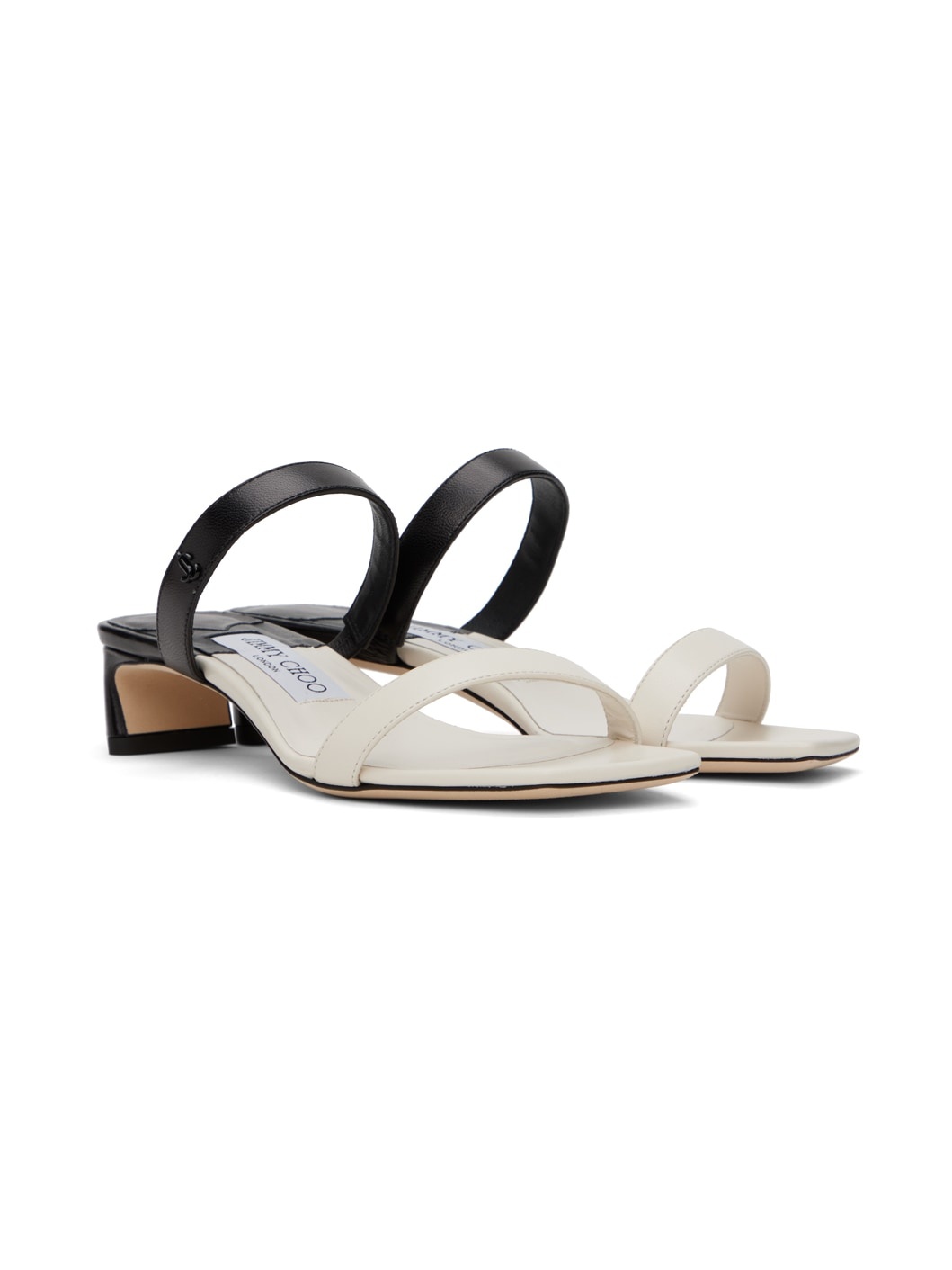 Off-White & Black Kyda 35 Heeled Sandals - 4