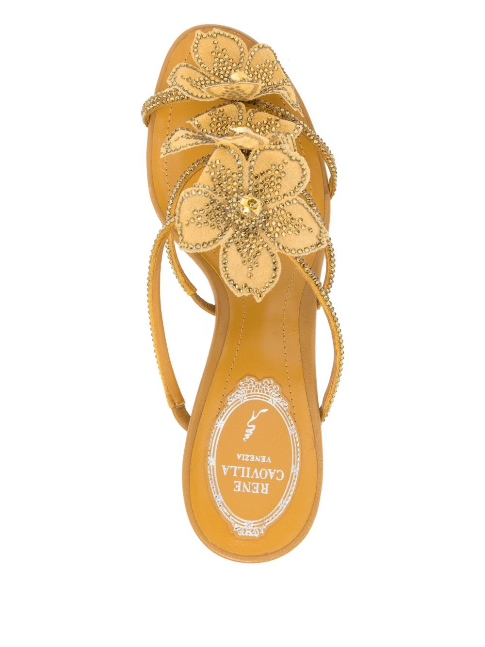 80mm peach-flower sandals - 4