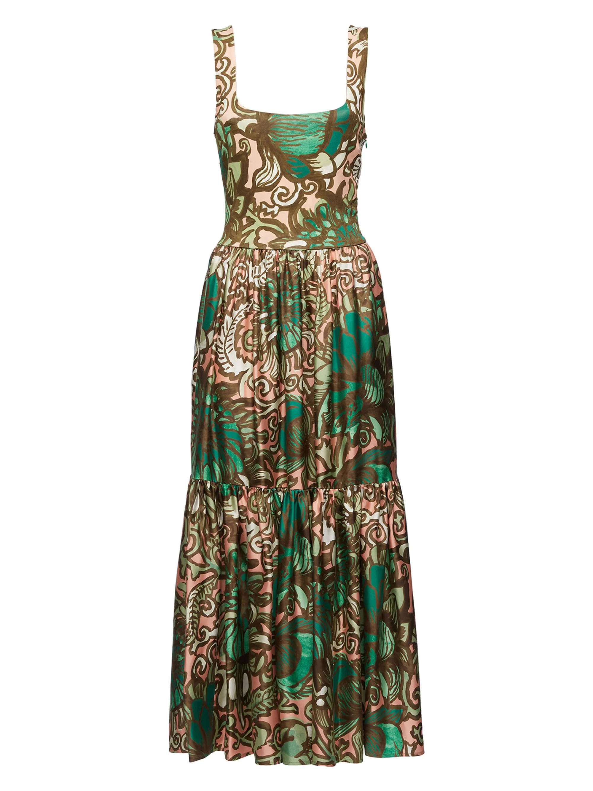 Women's Capri Dress - Anemone Pink Olive - 1