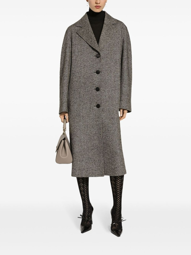 Dolce & Gabbana herringbone-pattern coat outlook