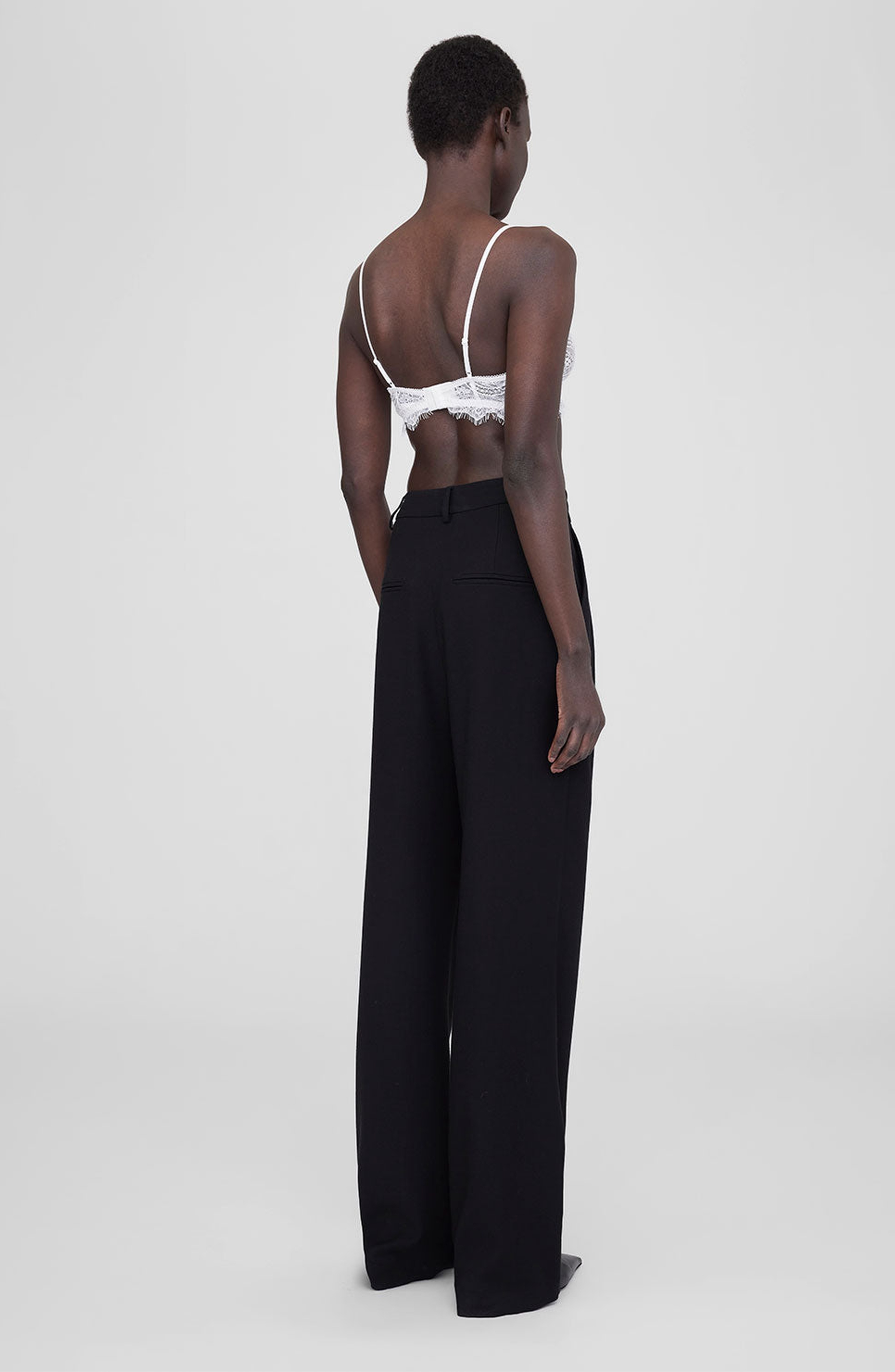 ANINE BING Lace Bra With Trim in Ivory at Nordstrom - 2