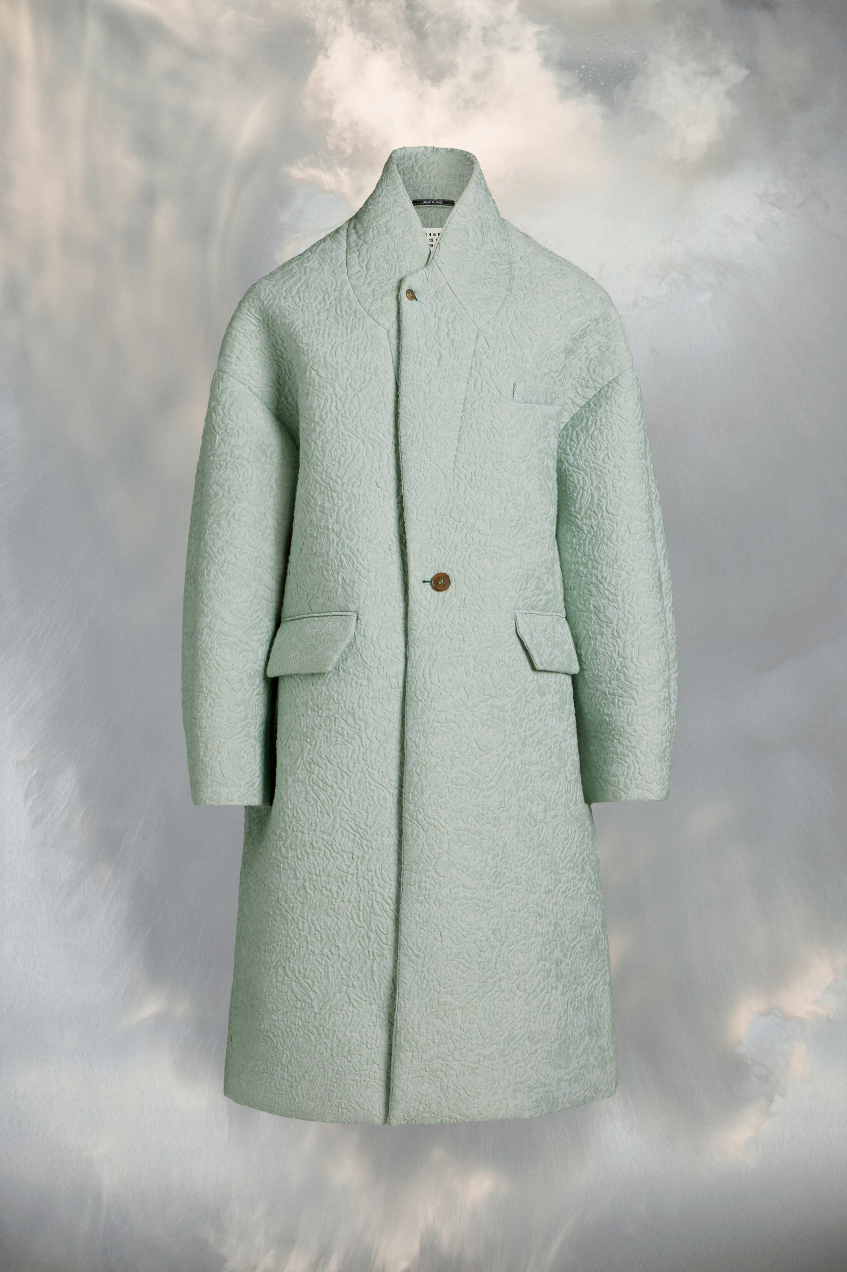 Maison Margiela Cloqué flower oversized coat | REVERSIBLE