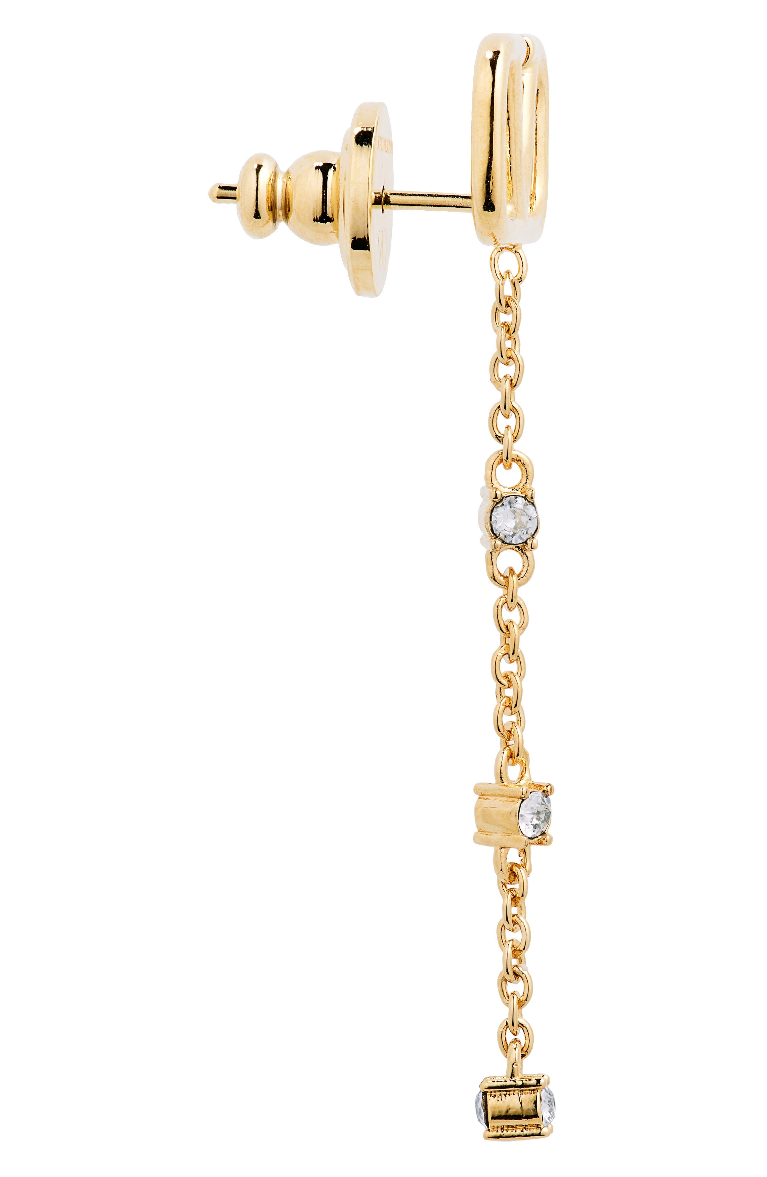 Mini VLOGO Crystal Drop Earrings - 5