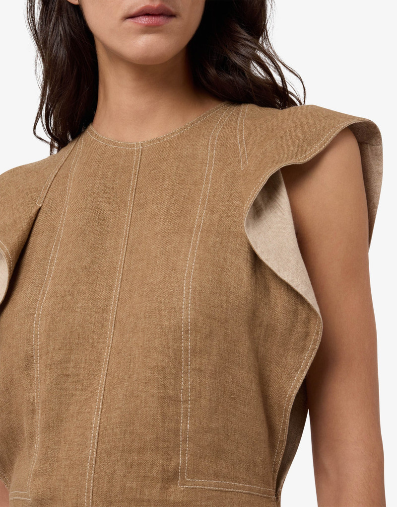 Moschino LINEN AND STRAW DRESS outlook