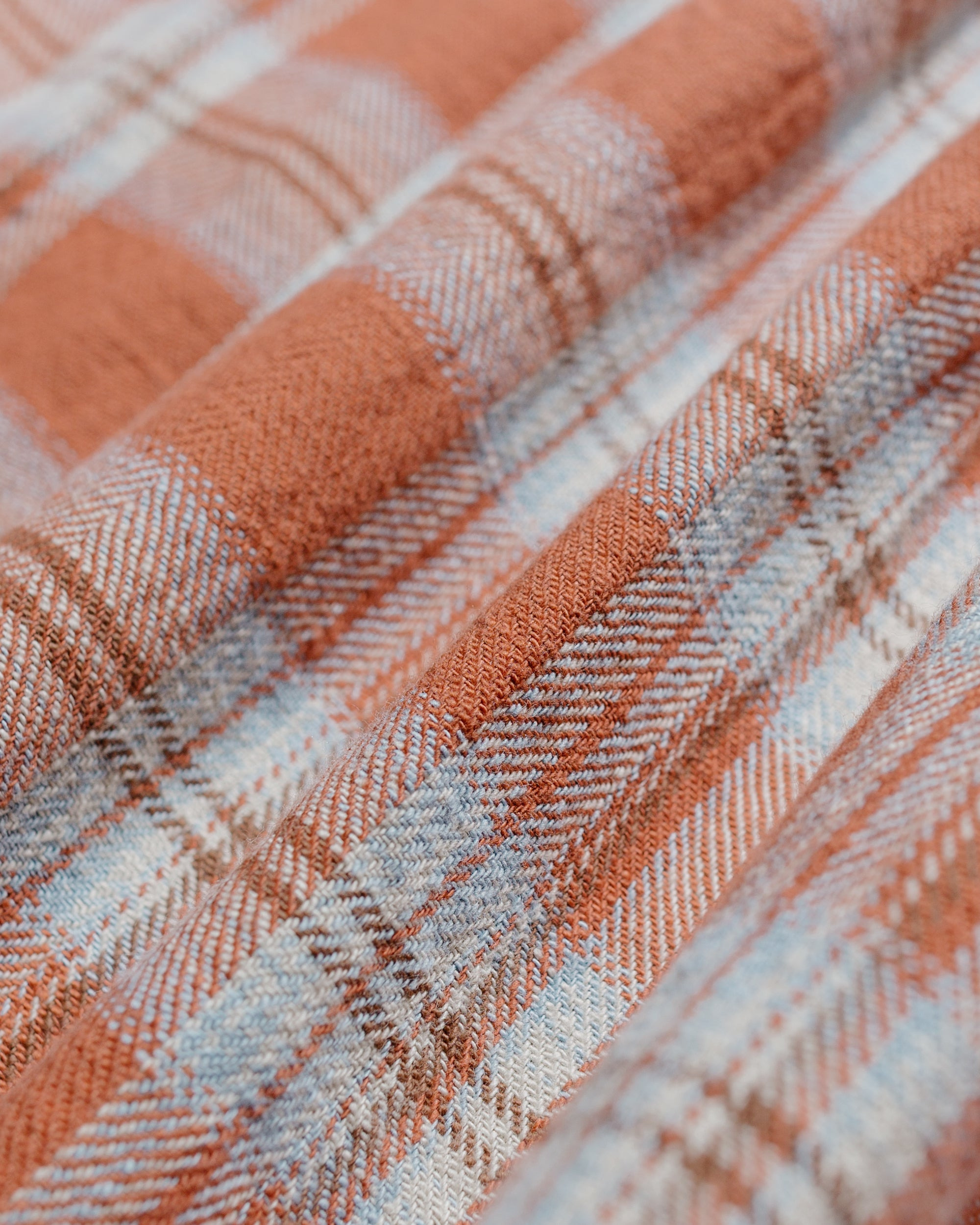 Work Shirt Pink Cotton Plaid Jacquard - 6