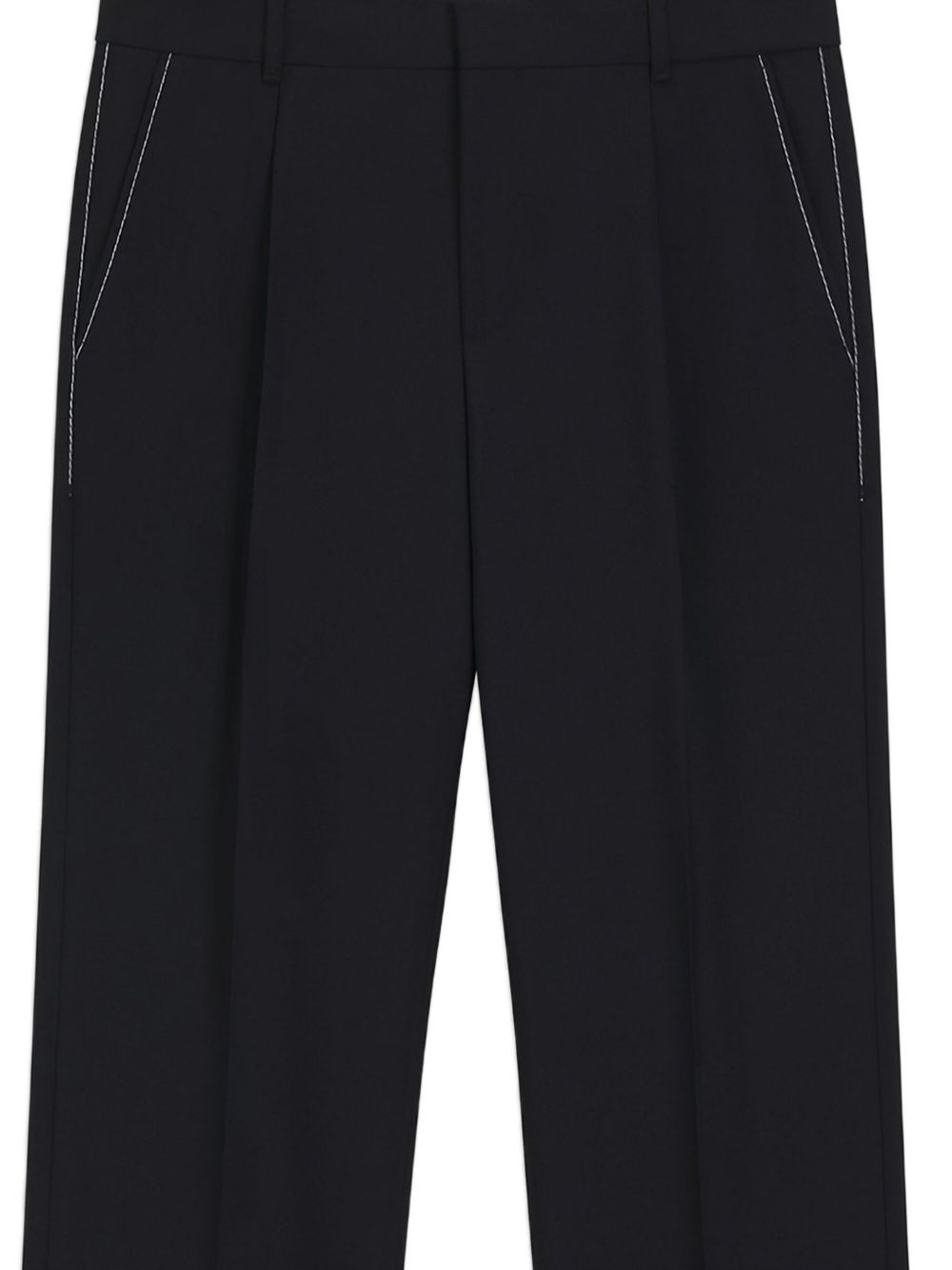 darted scallop-hem trousers - 2