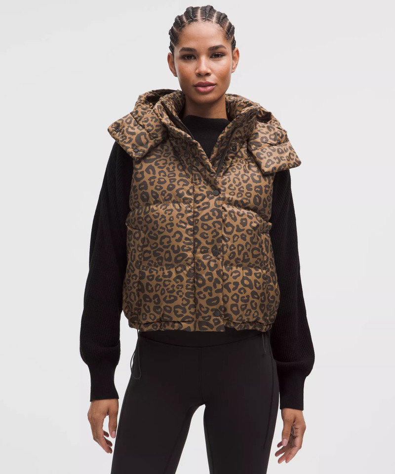 Wunder Puff 600-Down-Fill Cropped Vest *Print 1