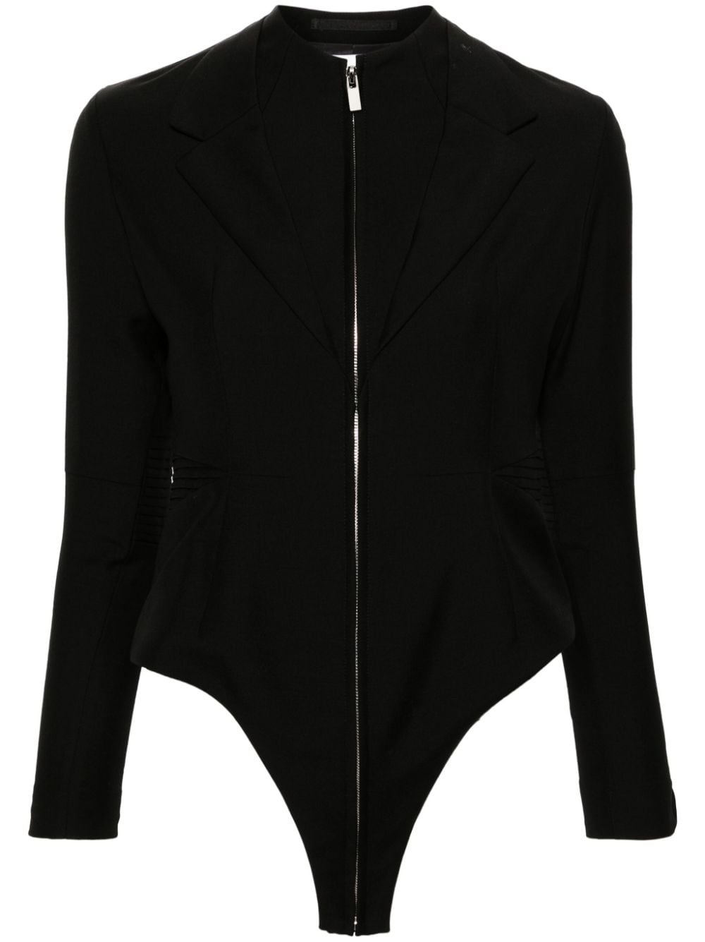 pintuck-detailing tailored bodysuit - 1