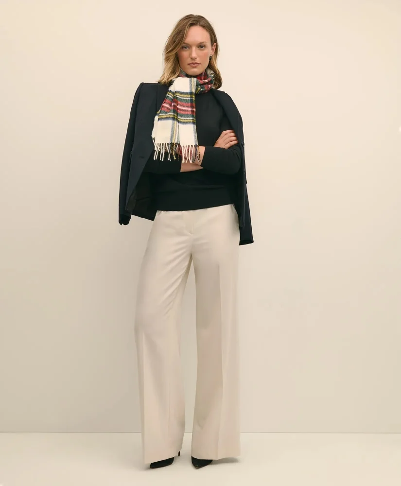 Wool Flannel High Waisted Wide-Leg Pant - 1