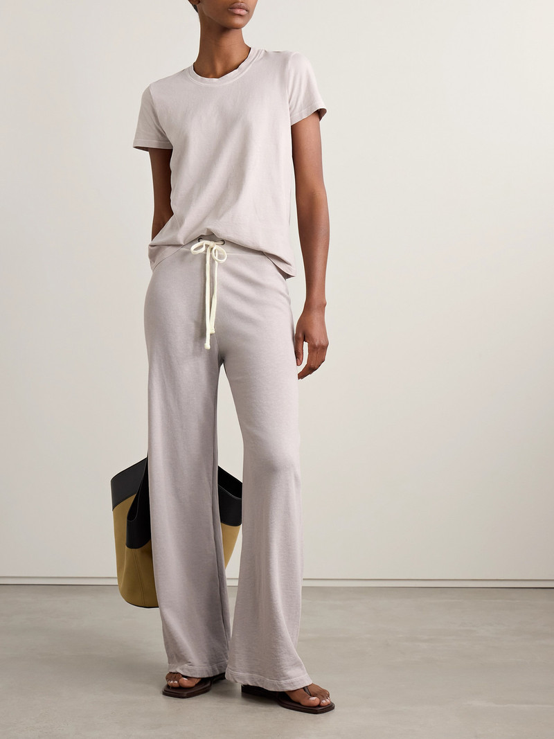 JAMES PERSE Cotton-terry Wide-leg Track Pants outlook