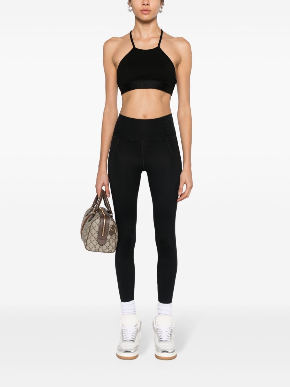 Interlocking G ribbed cropped top - 2