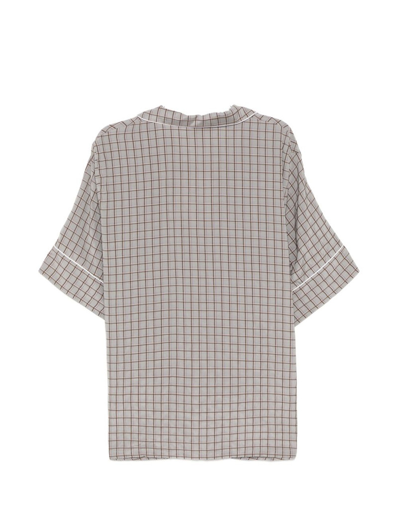 HED MAYNER check contrast trim shirt outlook