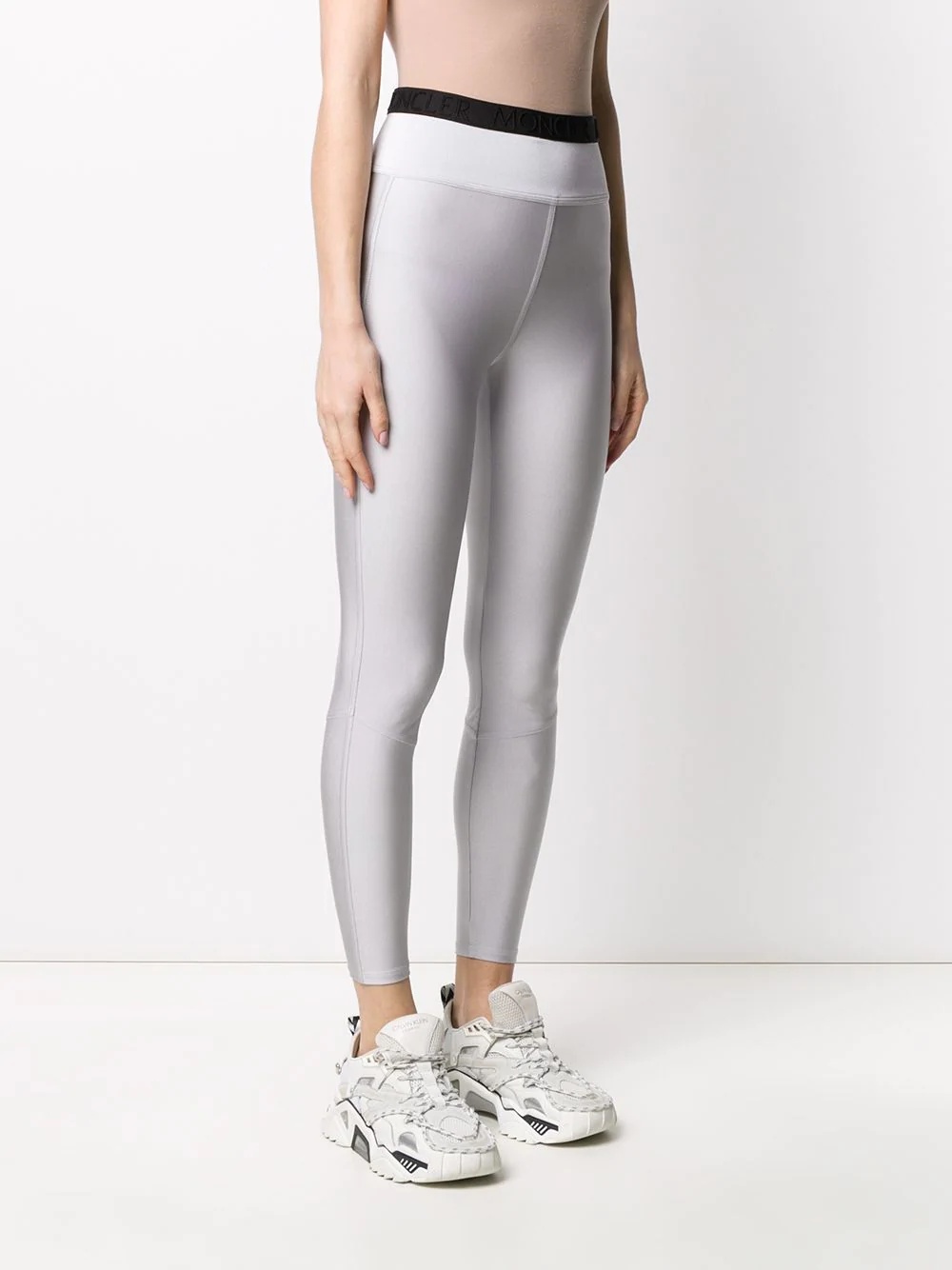 metallic sheen cropped leggings - 3