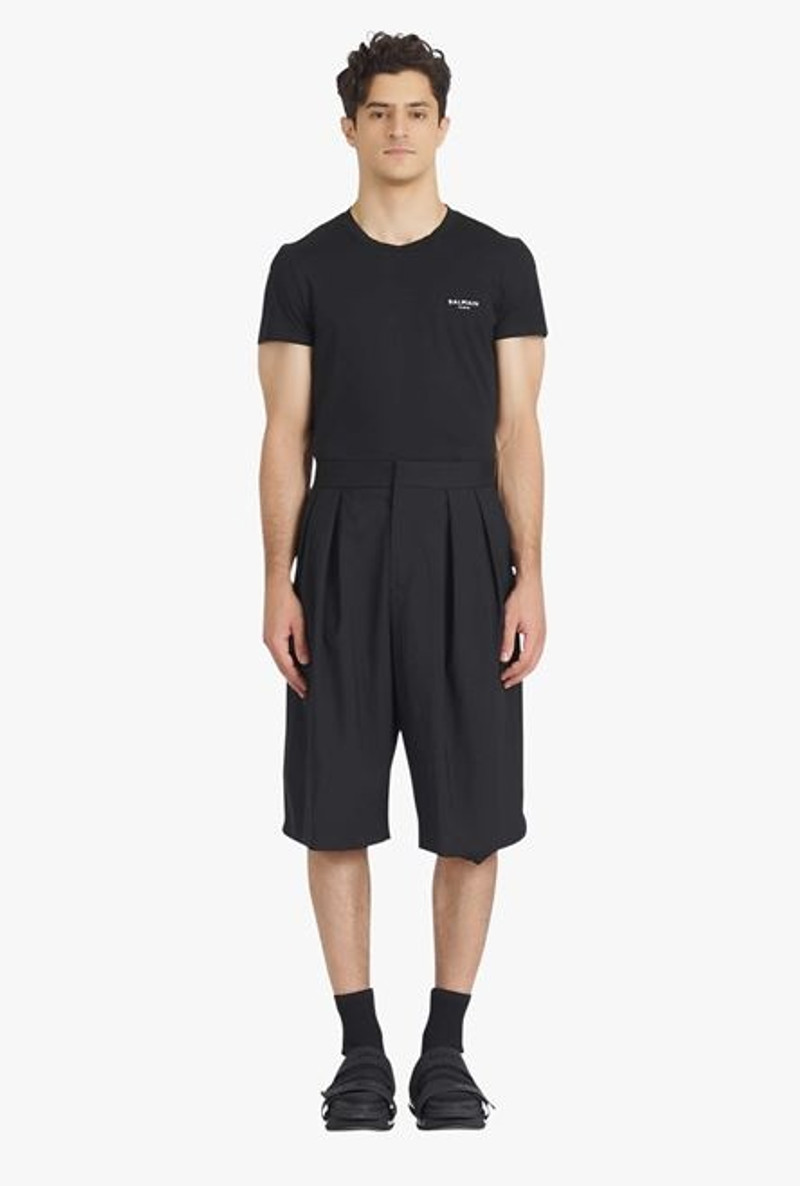 Black wool shorts 4