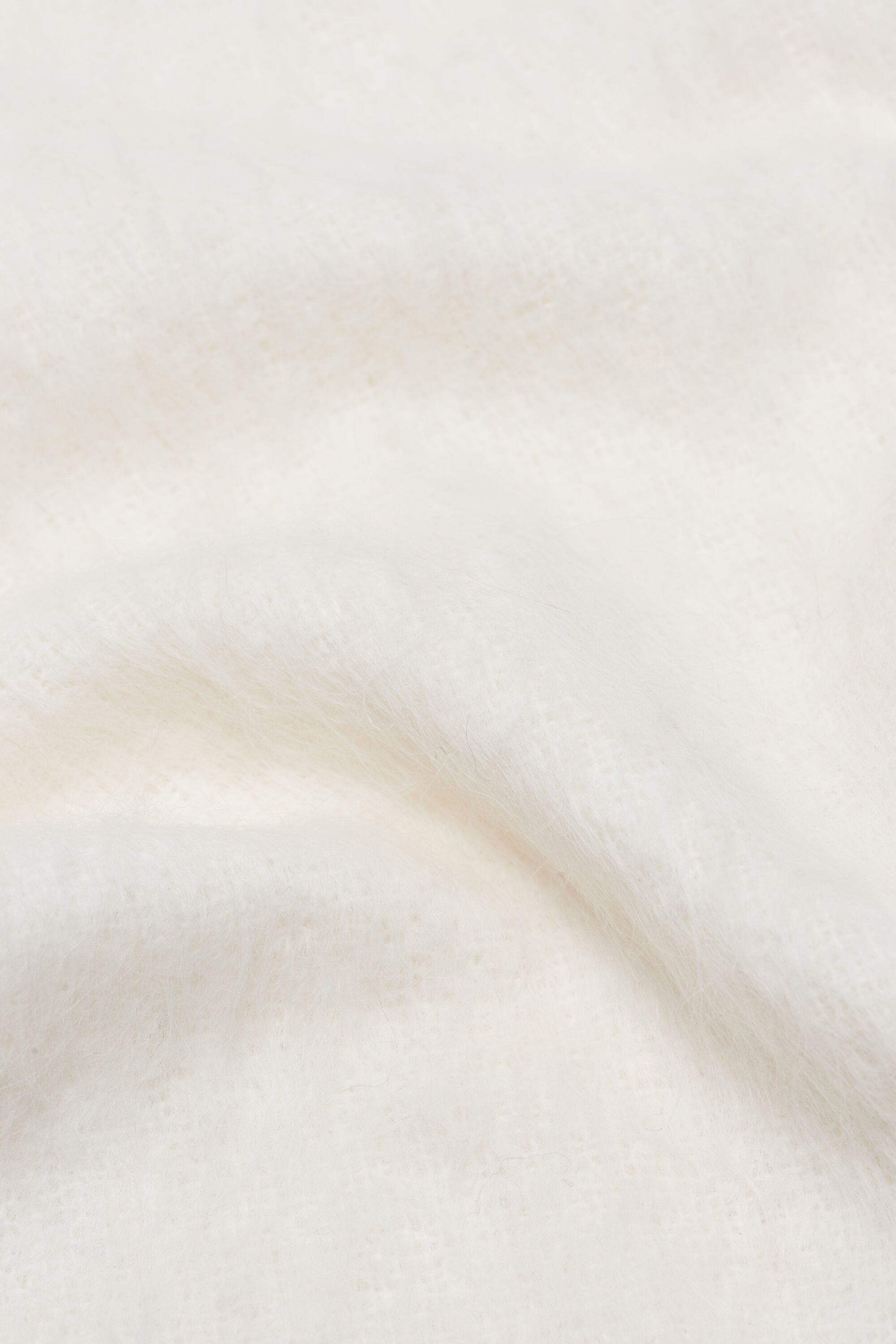 Fringe alpaca scarf - White - 5