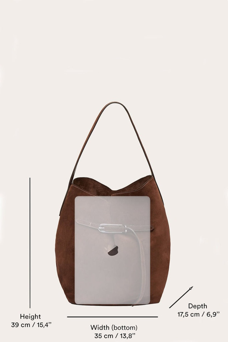 BELTED BUCKET BAG LARGE CREAM 3
