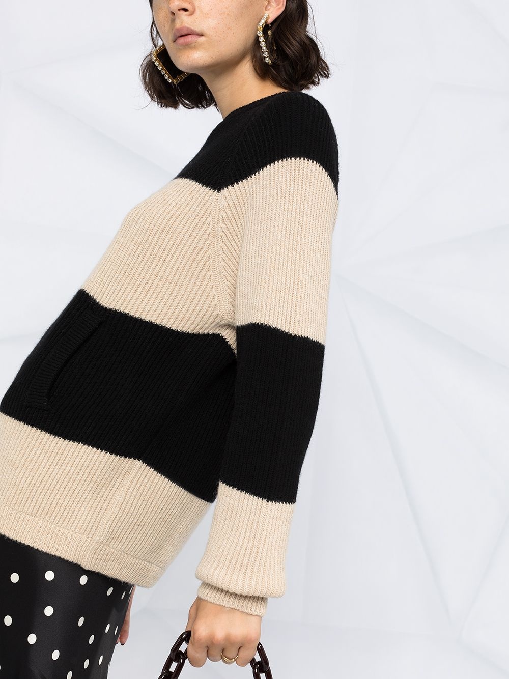 two-tone striped jumper - 3